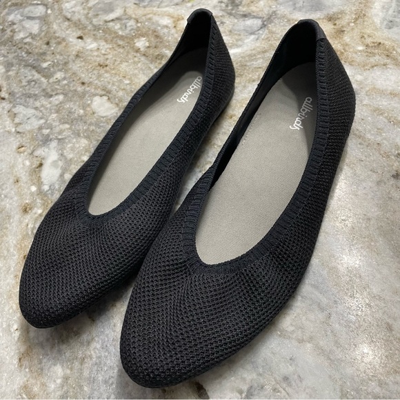 Allbirds Tree Breezers Flats Size 9.5 Black Ballet Flats Lightweight - Picture 1 of 10